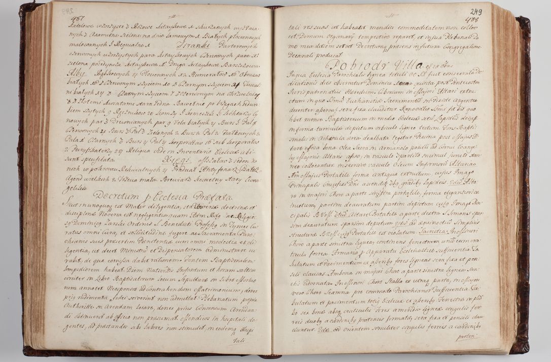 Zdjęcie nr 259 dla obiektu archiwalnego: Wizytacja kanoniczna przeprowadzona w dn. 28 kwietnia 1728 r. przez bpa Michała Kunickiego...