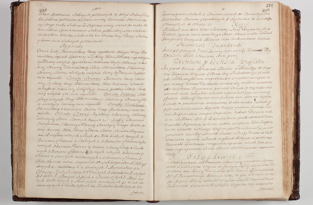 Zdjęcie nr 261 dla obiektu archiwalnego: Wizytacja kanoniczna przeprowadzona w dn. 28 kwietnia 1728 r. przez bpa Michała Kunickiego...