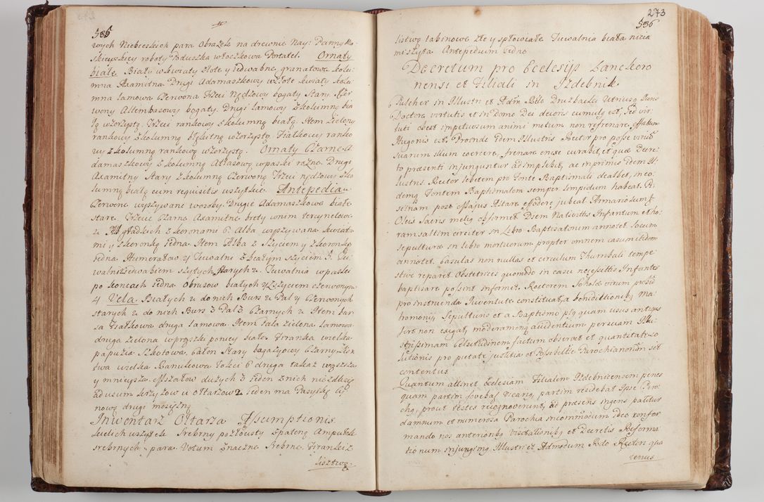 Zdjęcie nr 283 dla obiektu archiwalnego: Wizytacja kanoniczna przeprowadzona w dn. 28 kwietnia 1728 r. przez bpa Michała Kunickiego...