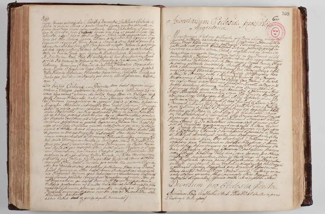 Zdjęcie nr 312 dla obiektu archiwalnego: Wizytacja kanoniczna przeprowadzona w dn. 28 kwietnia 1728 r. przez bpa Michała Kunickiego...