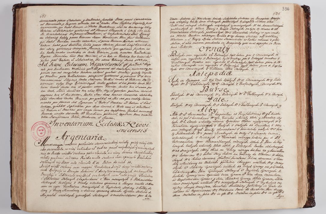 Zdjęcie nr 347 dla obiektu archiwalnego: Wizytacja kanoniczna przeprowadzona w dn. 28 kwietnia 1728 r. przez bpa Michała Kunickiego...