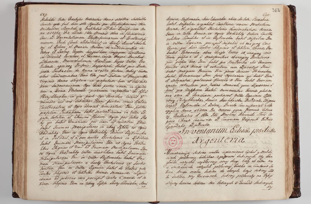 Zdjęcie nr 374 dla obiektu archiwalnego: Wizytacja kanoniczna przeprowadzona w dn. 28 kwietnia 1728 r. przez bpa Michała Kunickiego...