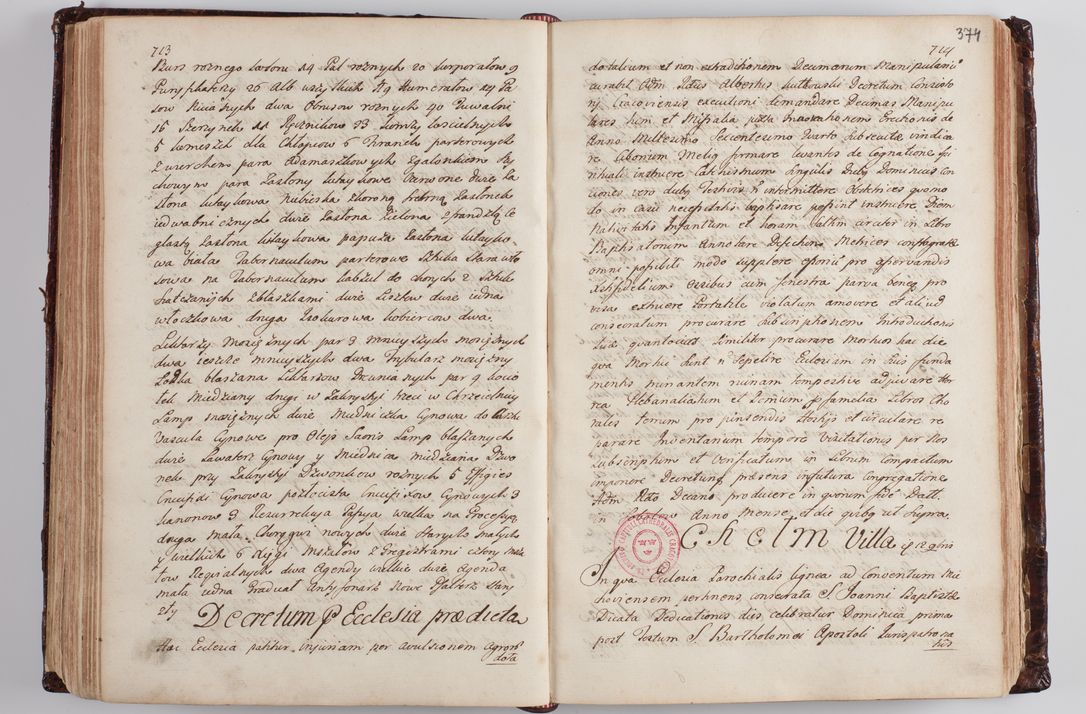 Zdjęcie nr 386 dla obiektu archiwalnego: Wizytacja kanoniczna przeprowadzona w dn. 28 kwietnia 1728 r. przez bpa Michała Kunickiego...