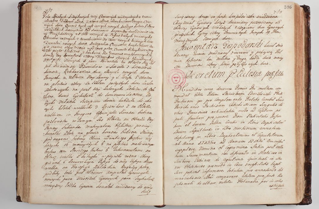 Zdjęcie nr 410 dla obiektu archiwalnego: Wizytacja kanoniczna przeprowadzona w dn. 28 kwietnia 1728 r. przez bpa Michała Kunickiego...