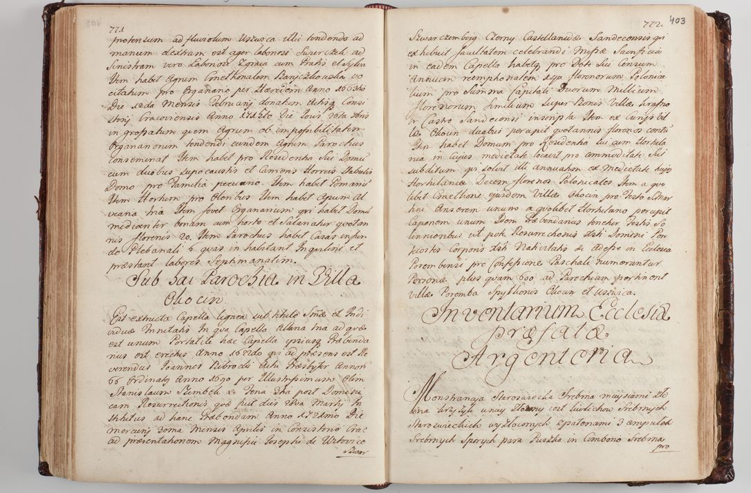 Zdjęcie nr 417 dla obiektu archiwalnego: Wizytacja kanoniczna przeprowadzona w dn. 28 kwietnia 1728 r. przez bpa Michała Kunickiego...