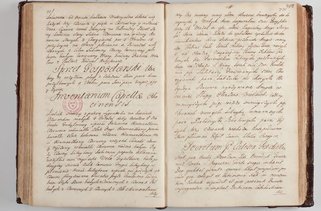 Zdjęcie nr 420 dla obiektu archiwalnego: Wizytacja kanoniczna przeprowadzona w dn. 28 kwietnia 1728 r. przez bpa Michała Kunickiego...