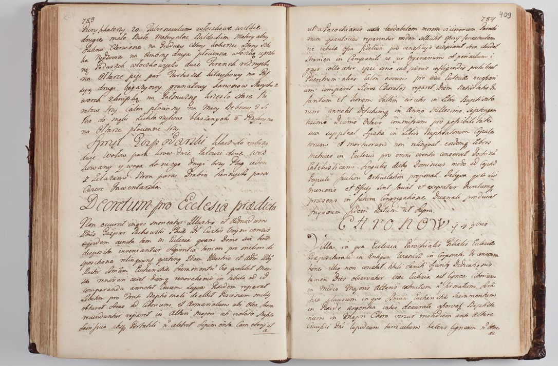 Zdjęcie nr 424 dla obiektu archiwalnego: Wizytacja kanoniczna przeprowadzona w dn. 28 kwietnia 1728 r. przez bpa Michała Kunickiego...