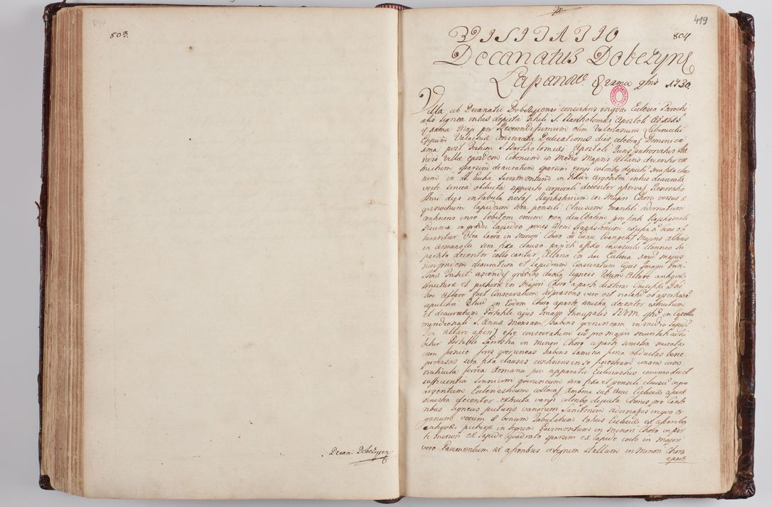 Zdjęcie nr 434 dla obiektu archiwalnego: Wizytacja kanoniczna przeprowadzona w dn. 28 kwietnia 1728 r. przez bpa Michała Kunickiego...