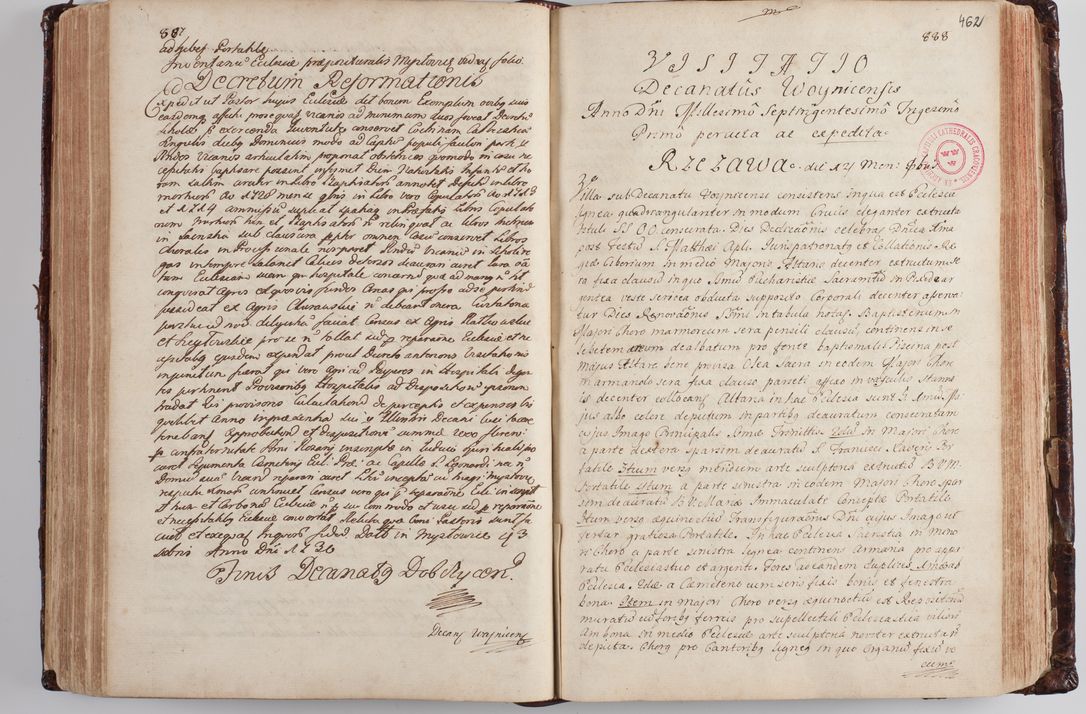 Zdjęcie nr 478 dla obiektu archiwalnego: Wizytacja kanoniczna przeprowadzona w dn. 28 kwietnia 1728 r. przez bpa Michała Kunickiego...