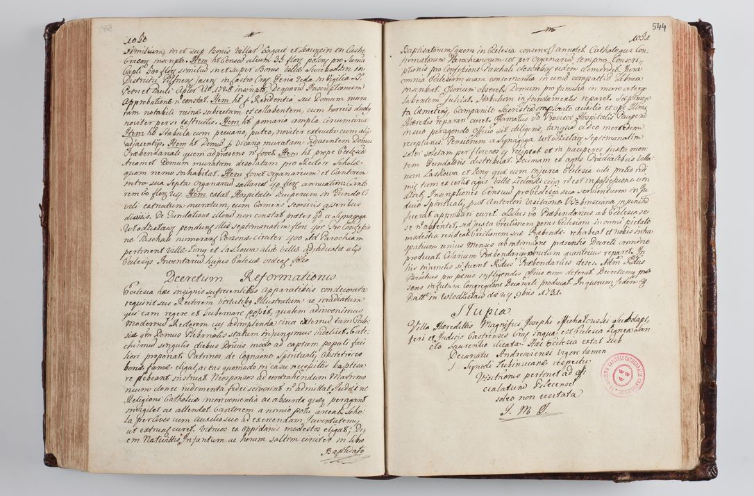 Zdjęcie nr 565 dla obiektu archiwalnego: Wizytacja kanoniczna przeprowadzona w dn. 28 kwietnia 1728 r. przez bpa Michała Kunickiego...
