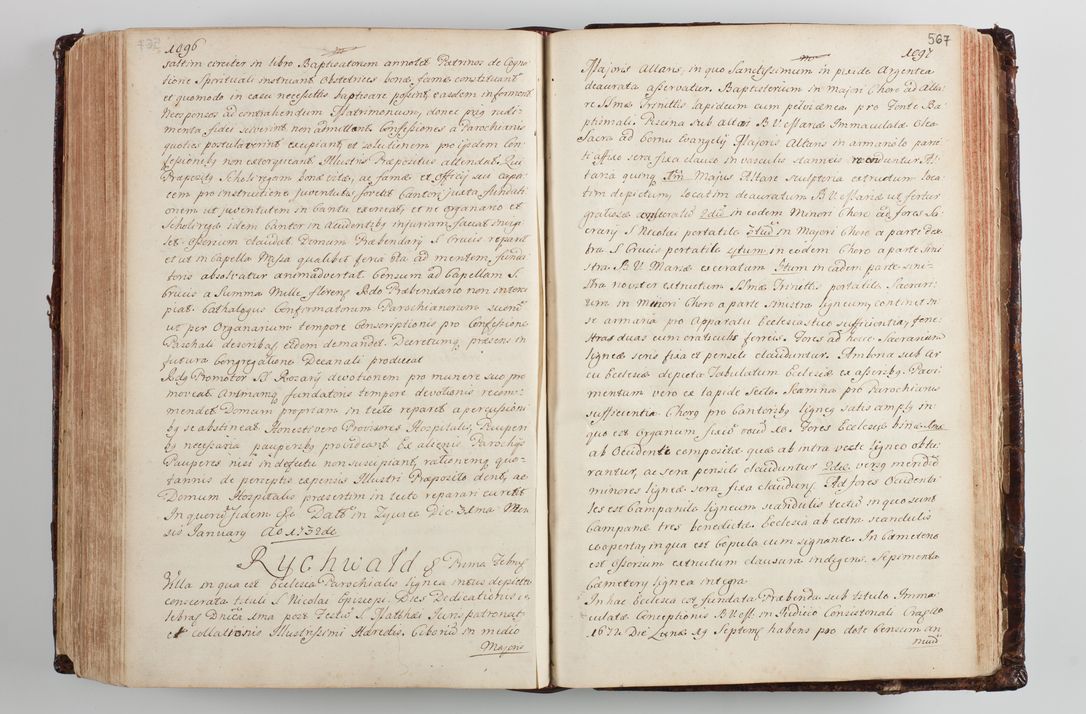 Zdjęcie nr 590 dla obiektu archiwalnego: Wizytacja kanoniczna przeprowadzona w dn. 28 kwietnia 1728 r. przez bpa Michała Kunickiego...