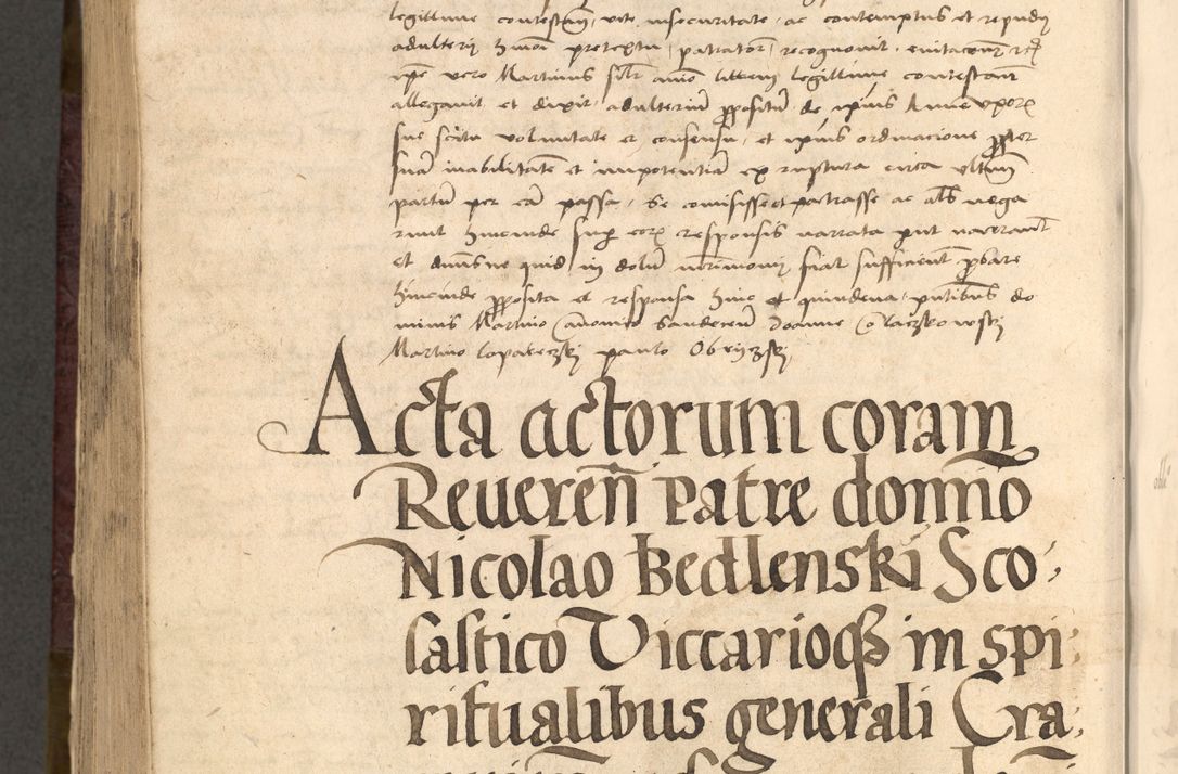 Zdjęcie nr 860 dla obiektu archiwalnego: [Acta actorum vicarialia coram Nicolao Bedlenski]