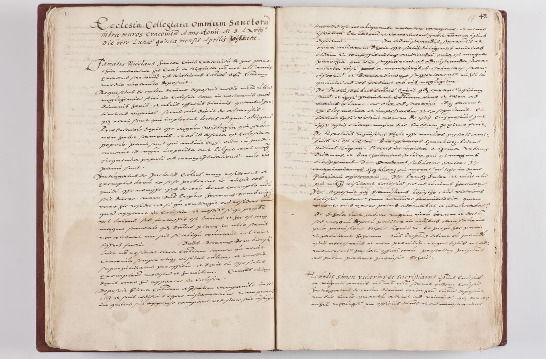 Zdjęcie nr 55 dla obiektu archiwalnego: Liber visitationis ecclesiarum in civitate ac Dioecesi Cracoviensi consistentium... Philippi Padniwski Ep. Crac. 1565.