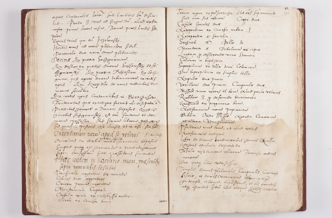 Zdjęcie nr 103 dla obiektu archiwalnego: Liber visitationis ecclesiarum in civitate ac Dioecesi Cracoviensi consistentium... Philippi Padniwski Ep. Crac. 1565.