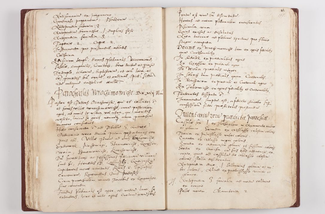 Zdjęcie nr 105 dla obiektu archiwalnego: Liber visitationis ecclesiarum in civitate ac Dioecesi Cracoviensi consistentium... Philippi Padniwski Ep. Crac. 1565.