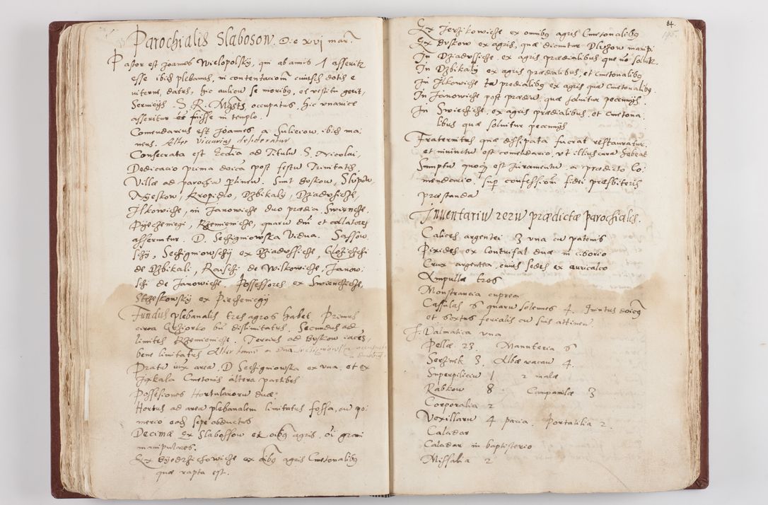 Zdjęcie nr 104 dla obiektu archiwalnego: Liber visitationis ecclesiarum in civitate ac Dioecesi Cracoviensi consistentium... Philippi Padniwski Ep. Crac. 1565.