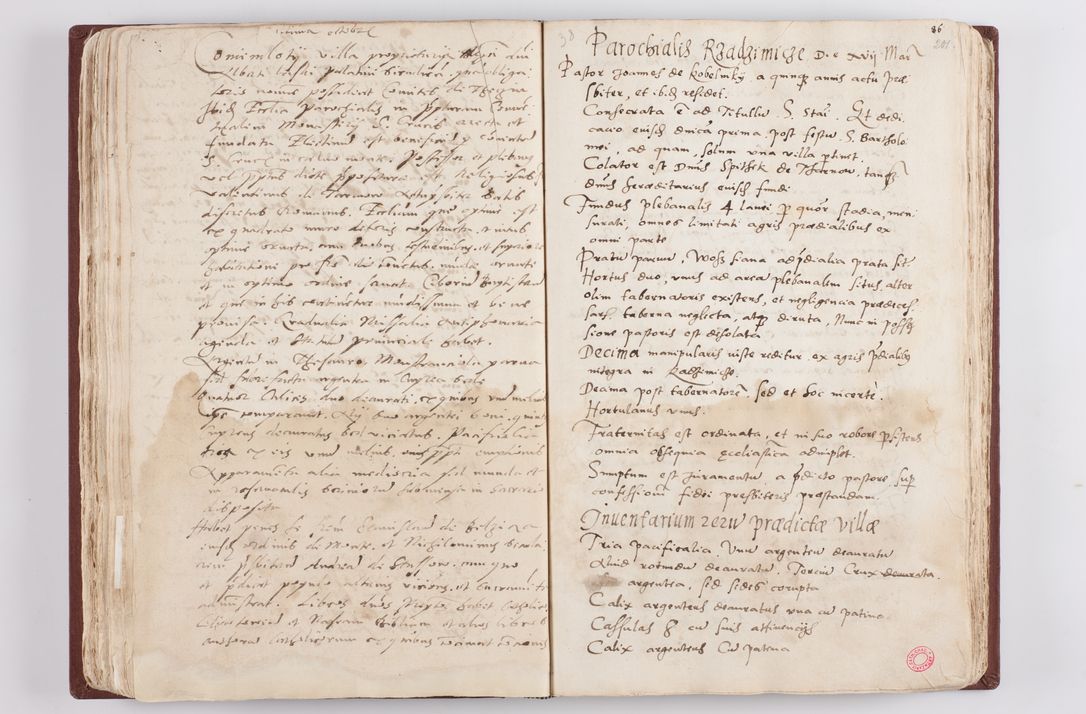 Zdjęcie nr 107 dla obiektu archiwalnego: Liber visitationis ecclesiarum in civitate ac Dioecesi Cracoviensi consistentium... Philippi Padniwski Ep. Crac. 1565.