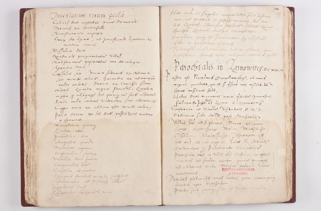 Zdjęcie nr 125 dla obiektu archiwalnego: Liber visitationis ecclesiarum in civitate ac Dioecesi Cracoviensi consistentium... Philippi Padniwski Ep. Crac. 1565.