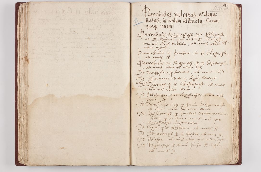 Zdjęcie nr 144 dla obiektu archiwalnego: Liber visitationis ecclesiarum in civitate ac Dioecesi Cracoviensi consistentium... Philippi Padniwski Ep. Crac. 1565.