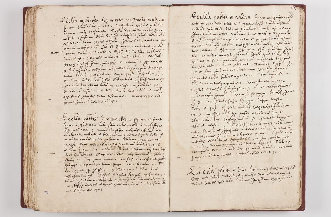 Zdjęcie nr 259 dla obiektu archiwalnego: Liber visitationis ecclesiarum in civitate ac Dioecesi Cracoviensi consistentium... Philippi Padniwski Ep. Crac. 1565.