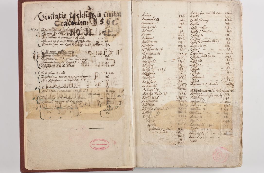 Zdjęcie nr 5 dla obiektu archiwalnego: Liber visitationis ecclesiarum in civitate ac Dioecesi Cracoviensi consistentium... Philippi Padniwski Ep. Crac. 1565.