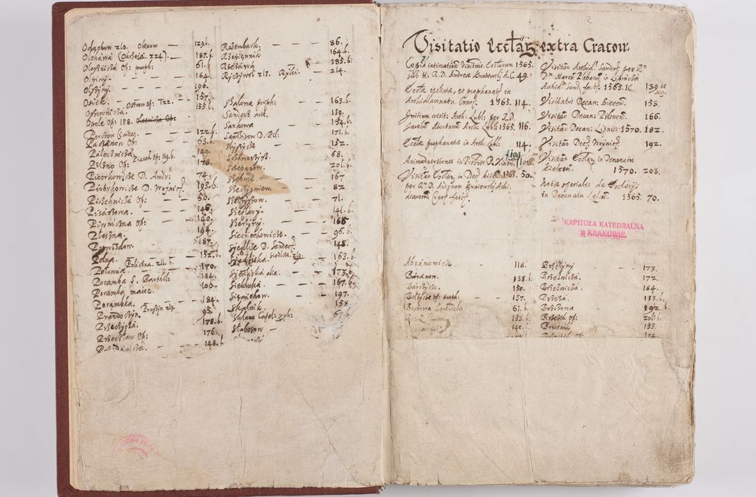 Zdjęcie nr 6 dla obiektu archiwalnego: Liber visitationis ecclesiarum in civitate ac Dioecesi Cracoviensi consistentium... Philippi Padniwski Ep. Crac. 1565.