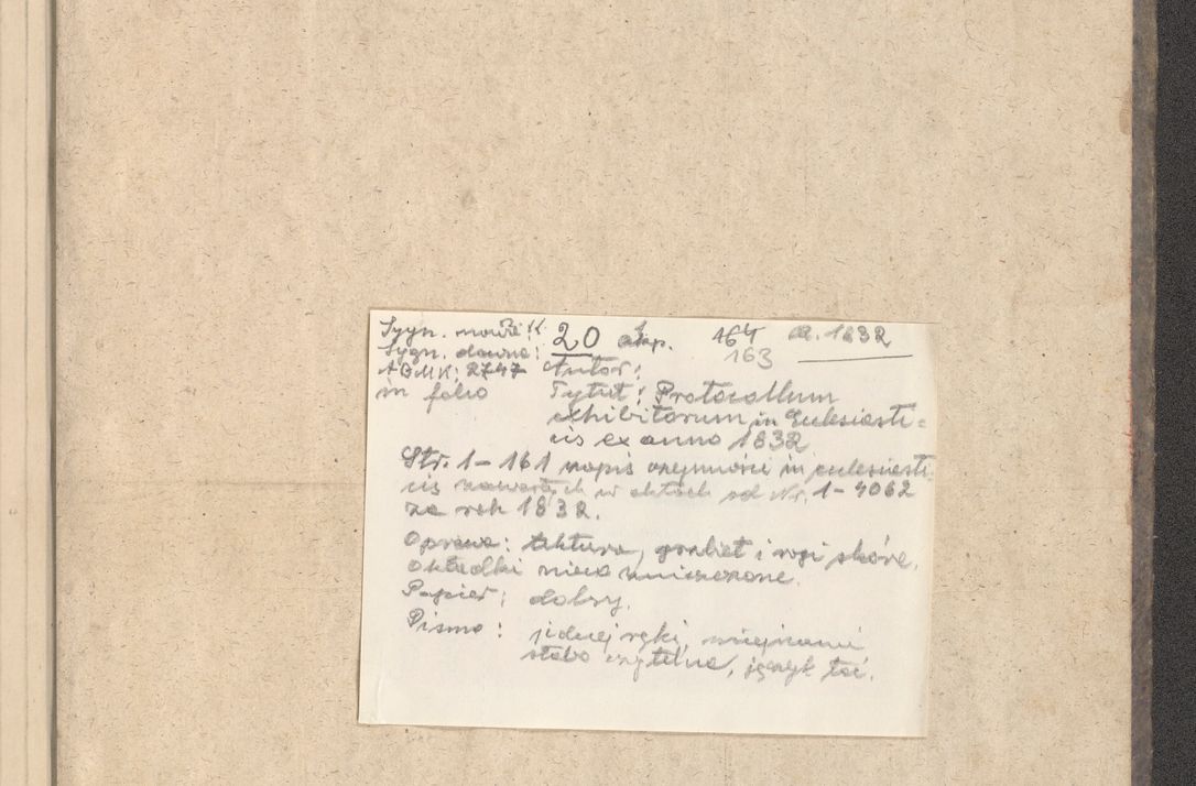 Zdjęcie nr 329 dla obiektu archiwalnego: Protocollon exhibitorum in Ecclesiasticis ex anno 1832