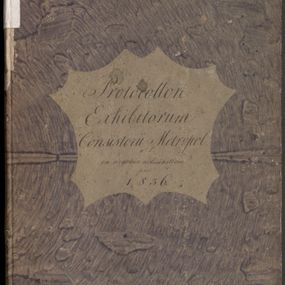 Zdjęcie nr 1 dla obiektu archiwalnego: Protocollon exhibitorum in Ecclesiasticis ex anno 1836