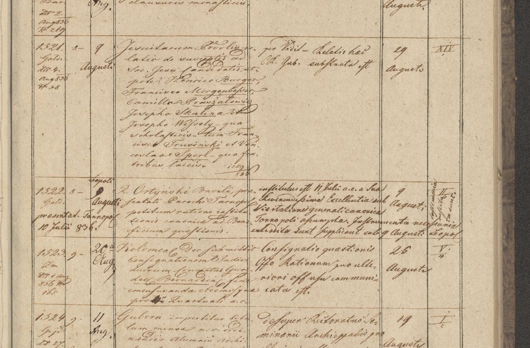 Zdjęcie nr 171 dla obiektu archiwalnego: Protocollon exhibitorum in Ecclesiasticis ex anno 1836