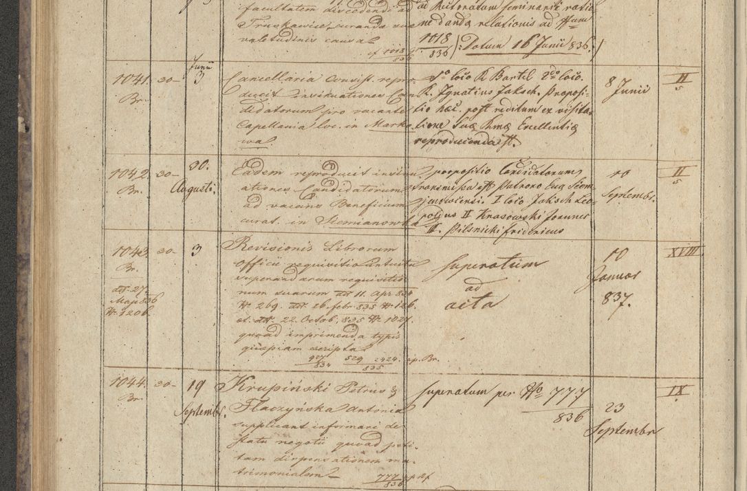 Zdjęcie nr 110 dla obiektu archiwalnego: Protocollon exhibitorum in Ecclesiasticis ex anno 1836