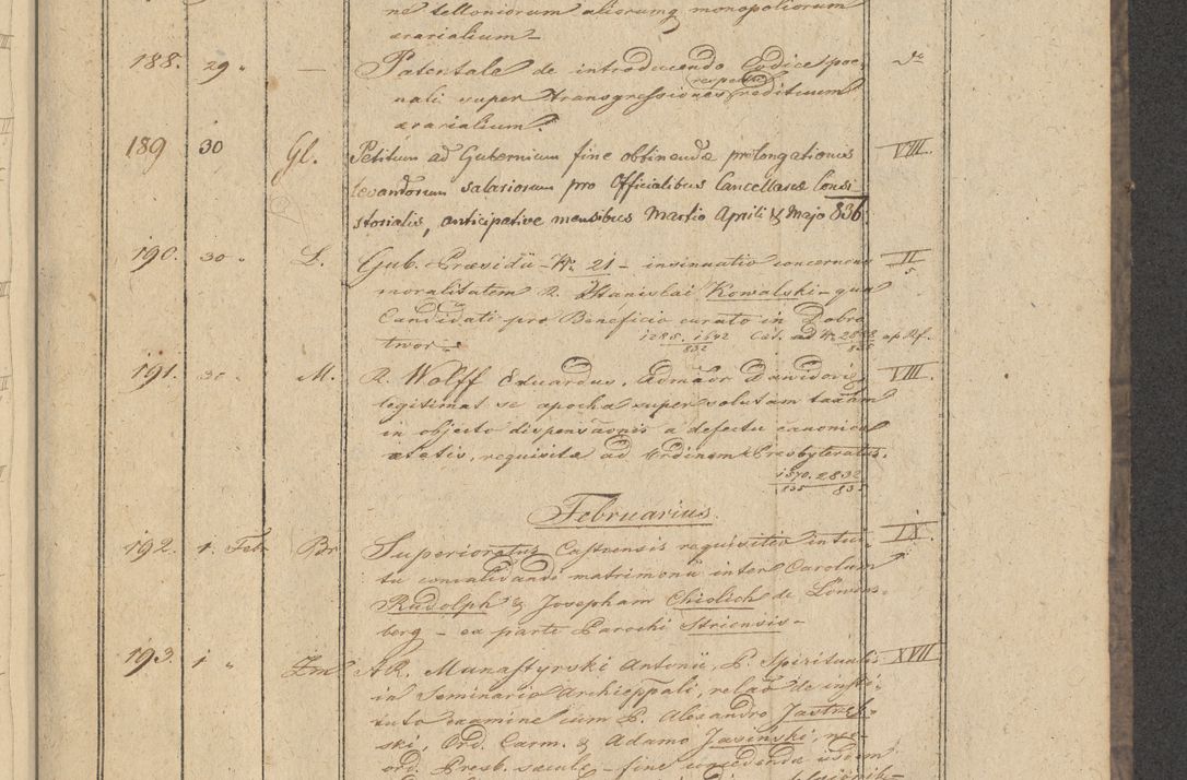 Zdjęcie nr 23 dla obiektu archiwalnego: Protocollon exhibitorum in Ecclesiasticis ex anno 1836