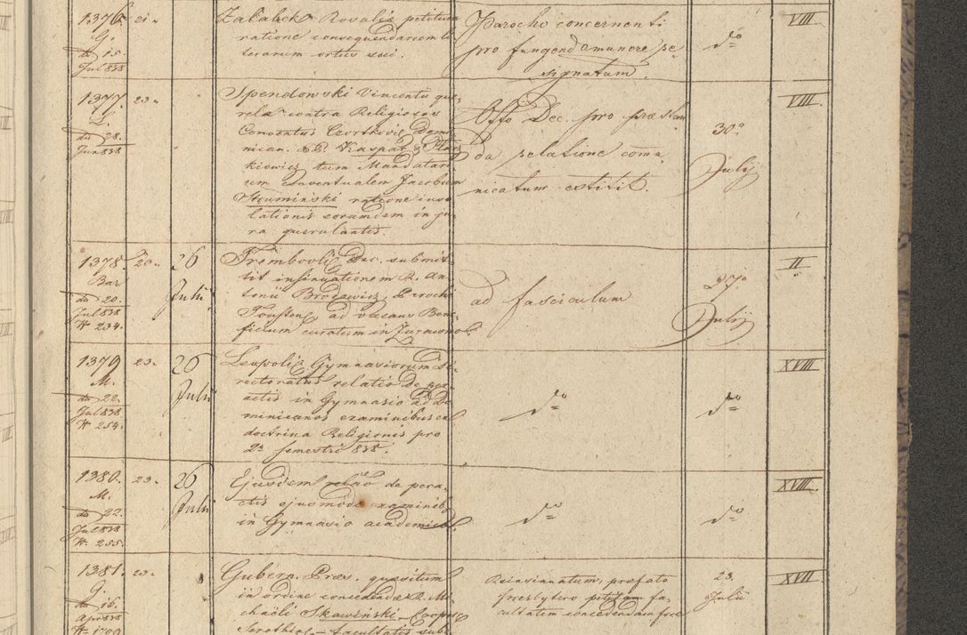 Zdjęcie nr 169 dla obiektu archiwalnego: Protocollon exhibitorum in Ecclesiasticis ex anno 1838