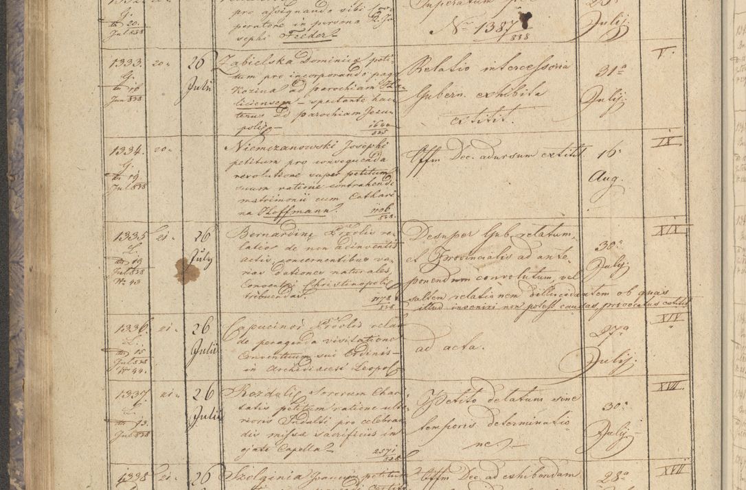 Zdjęcie nr 164 dla obiektu archiwalnego: Protocollon exhibitorum in Ecclesiasticis ex anno 1838