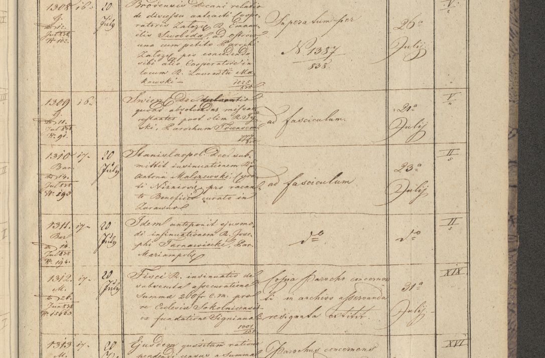 Zdjęcie nr 161 dla obiektu archiwalnego: Protocollon exhibitorum in Ecclesiasticis ex anno 1838