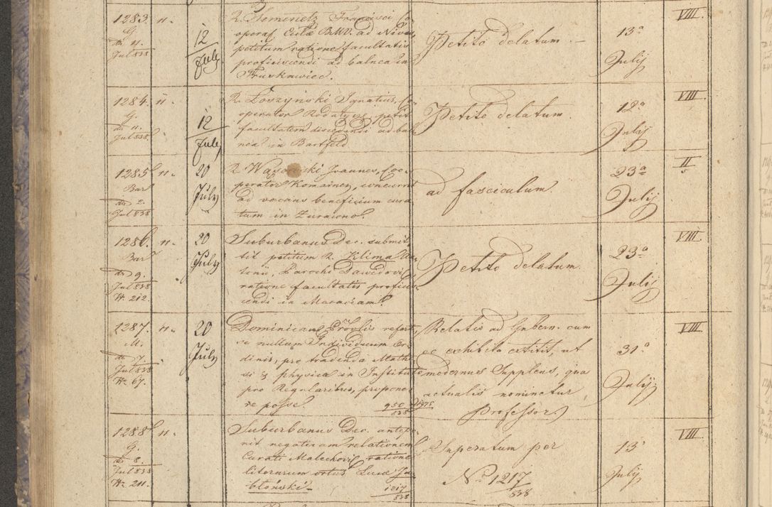 Zdjęcie nr 158 dla obiektu archiwalnego: Protocollon exhibitorum in Ecclesiasticis ex anno 1838