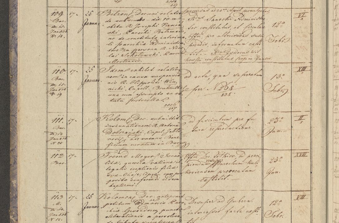 Zdjęcie nr 18 dla obiektu archiwalnego: Protocollon exhibitorum in Ecclesiasticis ex anno 1838