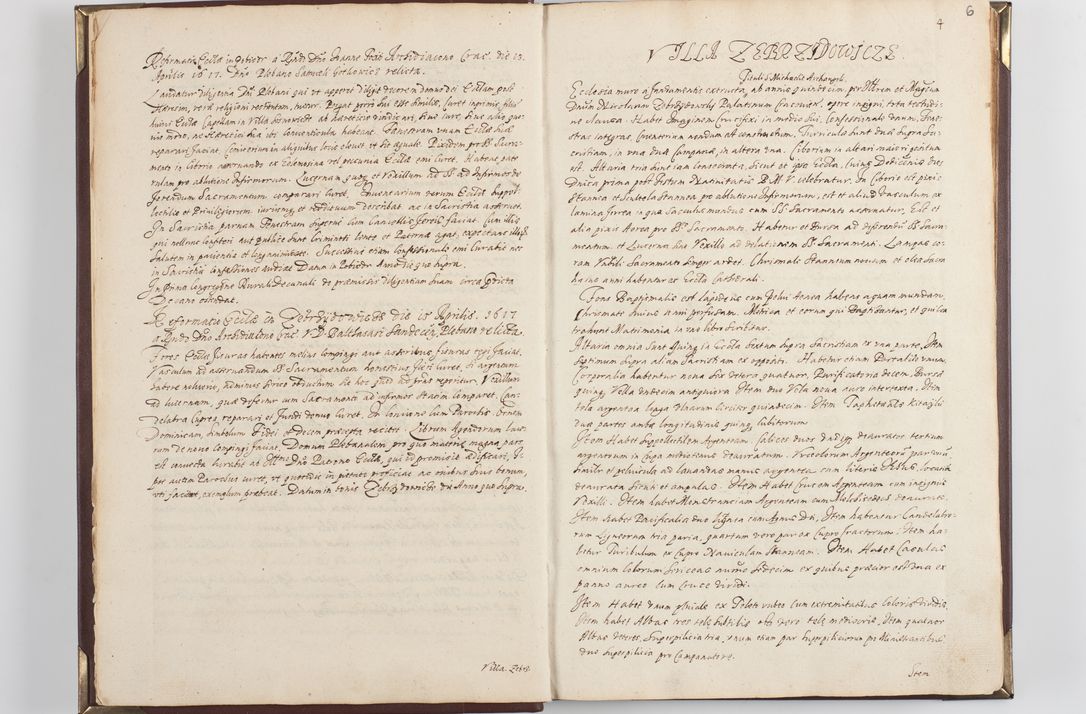 Zdjęcie nr 11 dla obiektu archiwalnego: Acta visitationis exterioris decanatus Skavinensis, Novi Montis, Oswencimensis, Zatoriensis, ad archidiaconatum Cracoviensem, prothonotarium apostolicum in a. D. 1617 authoritate ordinaria factae sub felicibus auspiciis R. D. Martini Szyszkowski, episcopi Cracobiensis, ducis Severiensis. Visitatio ecclesiae Collegiate Skarbimiriensis die 9 mesis Decembris anni 1617 ex speciali commissione Episcopi ordinarii facta kk. 106 - 110. Visitatio decanatus Wielicensis a. D. 1618 per R. D. Joannem Foxium, archidiaconum Cracoviensem