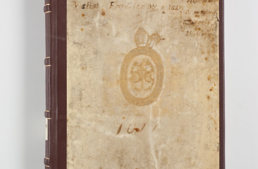 Zdjęcie nr 2 dla obiektu archiwalnego: Acta visitationis exterioris decanatus Skavinensis, Novi Montis, Oswencimensis, Zatoriensis, ad archidiaconatum Cracoviensem, prothonotarium apostolicum in a. D. 1617 authoritate ordinaria factae sub felicibus auspiciis R. D. Martini Szyszkowski, episcopi Cracobiensis, ducis Severiensis. Visitatio ecclesiae Collegiate Skarbimiriensis die 9 mesis Decembris anni 1617 ex speciali commissione Episcopi ordinarii facta kk. 106 - 110. Visitatio decanatus Wielicensis a. D. 1618 per R. D. Joannem Foxium, archidiaconum Cracoviensem