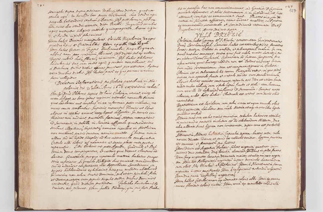 Zdjęcie nr 135 dla obiektu archiwalnego: Acta visitationis exterioris decanatus Skavinensis, Novi Montis, Oswencimensis, Zatoriensis, ad archidiaconatum Cracoviensem, prothonotarium apostolicum in a. D. 1617 authoritate ordinaria factae sub felicibus auspiciis R. D. Martini Szyszkowski, episcopi Cracobiensis, ducis Severiensis. Visitatio ecclesiae Collegiate Skarbimiriensis die 9 mesis Decembris anni 1617 ex speciali commissione Episcopi ordinarii facta kk. 106 - 110. Visitatio decanatus Wielicensis a. D. 1618 per R. D. Joannem Foxium, archidiaconum Cracoviensem