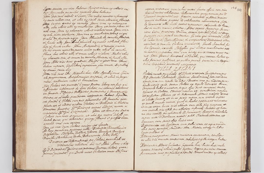 Zdjęcie nr 132 dla obiektu archiwalnego: Acta visitationis exterioris decanatus Skavinensis, Novi Montis, Oswencimensis, Zatoriensis, ad archidiaconatum Cracoviensem, prothonotarium apostolicum in a. D. 1617 authoritate ordinaria factae sub felicibus auspiciis R. D. Martini Szyszkowski, episcopi Cracobiensis, ducis Severiensis. Visitatio ecclesiae Collegiate Skarbimiriensis die 9 mesis Decembris anni 1617 ex speciali commissione Episcopi ordinarii facta kk. 106 - 110. Visitatio decanatus Wielicensis a. D. 1618 per R. D. Joannem Foxium, archidiaconum Cracoviensem