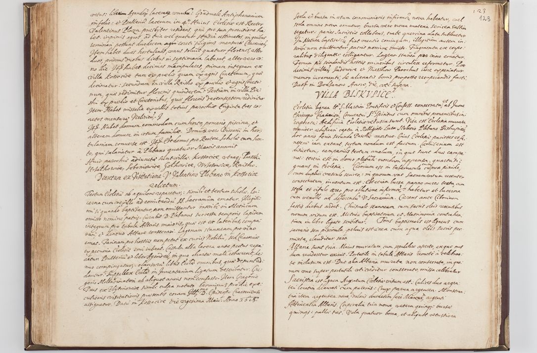 Zdjęcie nr 131 dla obiektu archiwalnego: Acta visitationis exterioris decanatus Skavinensis, Novi Montis, Oswencimensis, Zatoriensis, ad archidiaconatum Cracoviensem, prothonotarium apostolicum in a. D. 1617 authoritate ordinaria factae sub felicibus auspiciis R. D. Martini Szyszkowski, episcopi Cracobiensis, ducis Severiensis. Visitatio ecclesiae Collegiate Skarbimiriensis die 9 mesis Decembris anni 1617 ex speciali commissione Episcopi ordinarii facta kk. 106 - 110. Visitatio decanatus Wielicensis a. D. 1618 per R. D. Joannem Foxium, archidiaconum Cracoviensem