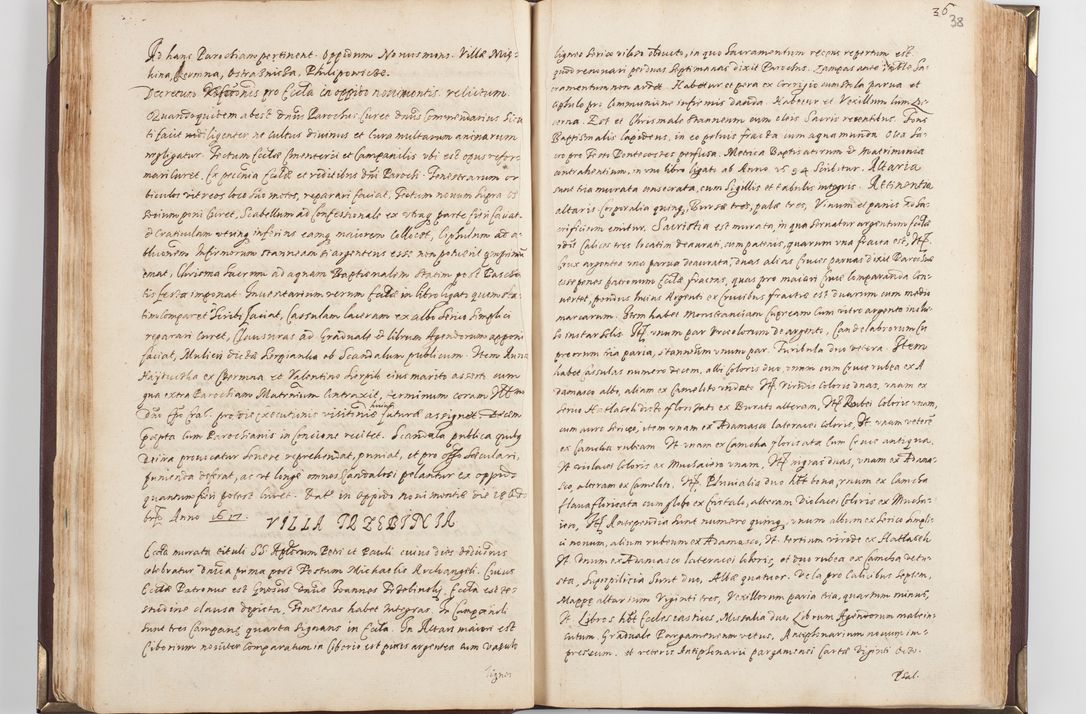 Zdjęcie nr 44 dla obiektu archiwalnego: Acta visitationis exterioris decanatus Skavinensis, Novi Montis, Oswencimensis, Zatoriensis, ad archidiaconatum Cracoviensem, prothonotarium apostolicum in a. D. 1617 authoritate ordinaria factae sub felicibus auspiciis R. D. Martini Szyszkowski, episcopi Cracobiensis, ducis Severiensis. Visitatio ecclesiae Collegiate Skarbimiriensis die 9 mesis Decembris anni 1617 ex speciali commissione Episcopi ordinarii facta kk. 106 - 110. Visitatio decanatus Wielicensis a. D. 1618 per R. D. Joannem Foxium, archidiaconum Cracoviensem