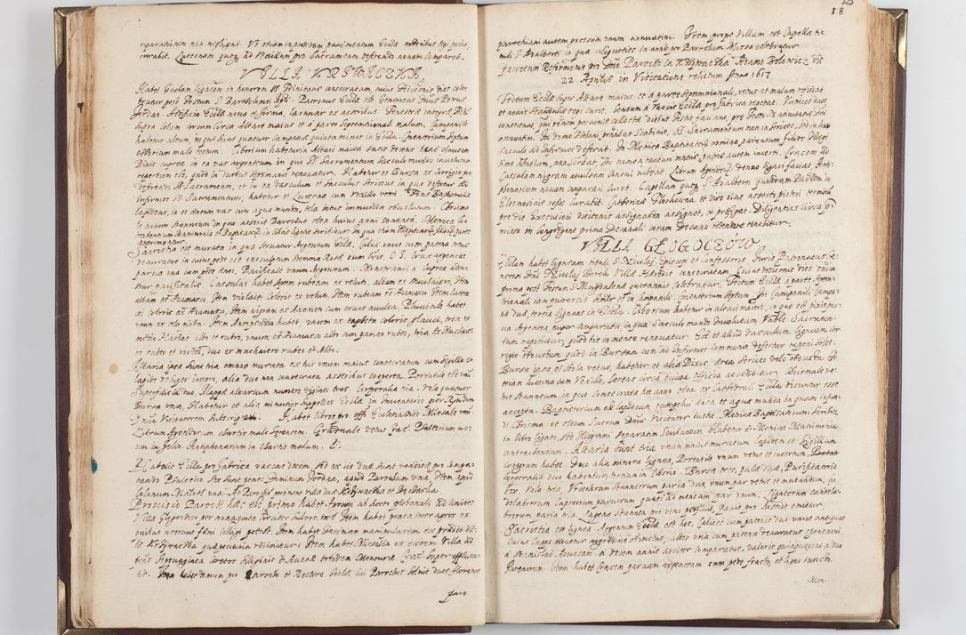 Zdjęcie nr 25 dla obiektu archiwalnego: Acta visitationis exterioris decanatus Skavinensis, Novi Montis, Oswencimensis, Zatoriensis, ad archidiaconatum Cracoviensem, prothonotarium apostolicum in a. D. 1617 authoritate ordinaria factae sub felicibus auspiciis R. D. Martini Szyszkowski, episcopi Cracobiensis, ducis Severiensis. Visitatio ecclesiae Collegiate Skarbimiriensis die 9 mesis Decembris anni 1617 ex speciali commissione Episcopi ordinarii facta kk. 106 - 110. Visitatio decanatus Wielicensis a. D. 1618 per R. D. Joannem Foxium, archidiaconum Cracoviensem