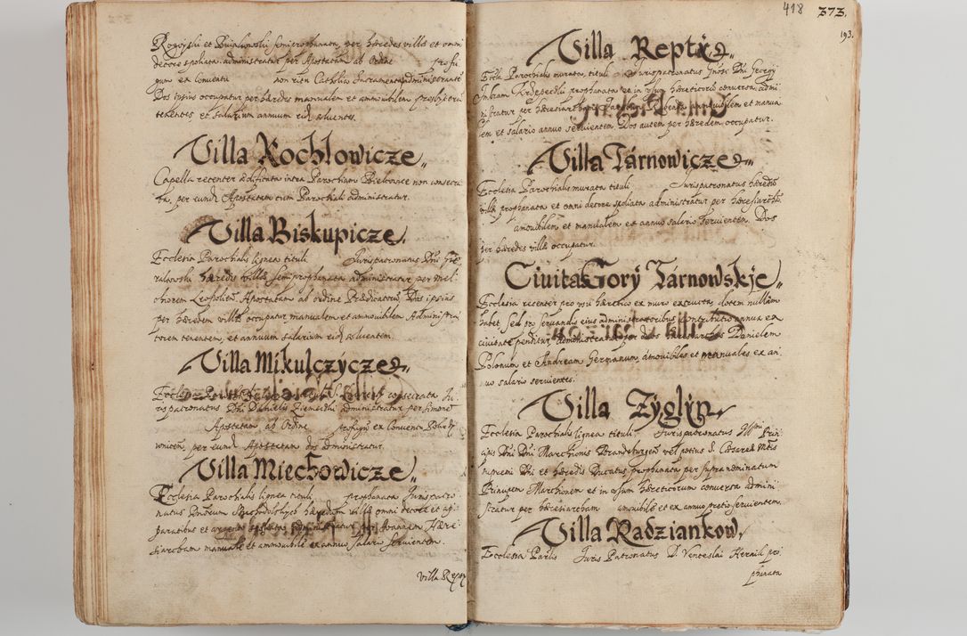 Zdjęcie nr 434 dla obiektu archiwalnego: Compendium actorum visitationis exterioris ecclesiarum existentium in et sub decanatu Pilsnensi, Mielecensi, Ropczicensi, Biecensi, Jaslensi et Żmigrodensi, ad archidiaconatum Sandecensem pertinentium, per R. D. Christophorum Kazimirski, praepositum Tarnoviensem mandato Illustrissimi et Reverendissimi Domini Georgii S. R. E. Cardinalis praesbiteri Radziwiłł nuncupati, episcopatus Cracoviensis administratoris perpetui, in Olyka et Nieswierz ducis a. D. 1595 factae