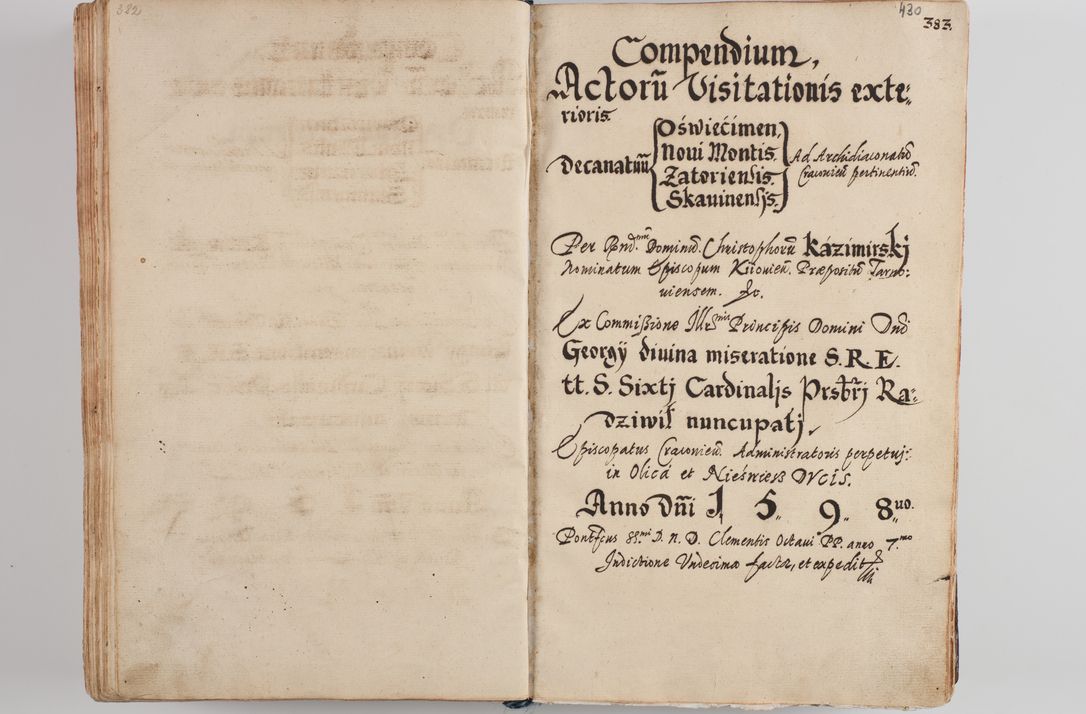 Zdjęcie nr 446 dla obiektu archiwalnego: Compendium actorum visitationis exterioris ecclesiarum existentium in et sub decanatu Pilsnensi, Mielecensi, Ropczicensi, Biecensi, Jaslensi et Żmigrodensi, ad archidiaconatum Sandecensem pertinentium, per R. D. Christophorum Kazimirski, praepositum Tarnoviensem mandato Illustrissimi et Reverendissimi Domini Georgii S. R. E. Cardinalis praesbiteri Radziwiłł nuncupati, episcopatus Cracoviensis administratoris perpetui, in Olyka et Nieswierz ducis a. D. 1595 factae