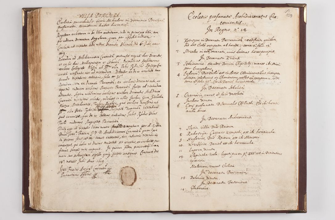 Zdjęcie nr 167 dla obiektu archiwalnego: Acta visitationis exterioris decanatuum: Pacanoviensis, Kijensis, Sokoliensis, Androwiensis, Wrocimoviensis, Proszoviensis, Vitoviensis et Bythomiensis, ad archidiaconatum Cracoviensem pertinentium in anno 1618 factae.