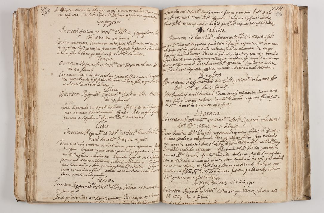 Zdjęcie nr 154 dla obiektu archiwalnego: Acta visitationis per me Alexandrum Mathiam Rudzki Commissarium ad hoc nunus in dusbus decanatibus Lipnicensis et Voynicensis 