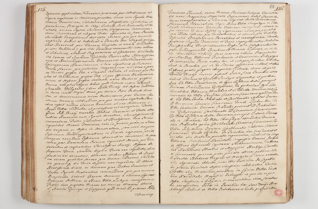 Zdjęcie nr 96 dla obiektu archiwalnego: Acta visitationis decanatus Proszoviensis et Vitoviensis vigore instrumenti delegationis a R. D. Andrea Stanislao Kostka in Załuskie Załuski, episcopo Cracoviensi, duce Severiae - emanati in persona R. D. Mathiae Josephi a Łubna Łubiński, canonici cathedralis et consistorii generalis Cracoviensis iudicis surrogati, praepositi Ressoviensis a. D. 1747 factae