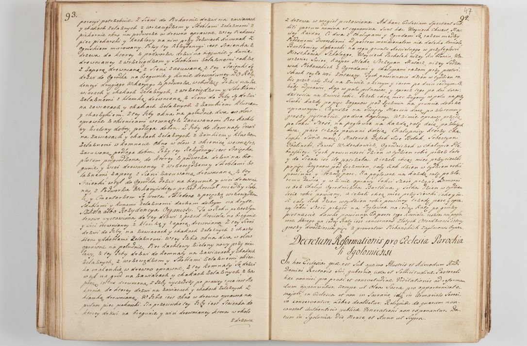 Zdjęcie nr 54 dla obiektu archiwalnego: Acta visitationis decanatus Proszoviensis et Vitoviensis vigore instrumenti delegationis a R. D. Andrea Stanislao Kostka in Załuskie Załuski, episcopo Cracoviensi, duce Severiae - emanati in persona R. D. Mathiae Josephi a Łubna Łubiński, canonici cathedralis et consistorii generalis Cracoviensis iudicis surrogati, praepositi Ressoviensis a. D. 1747 factae