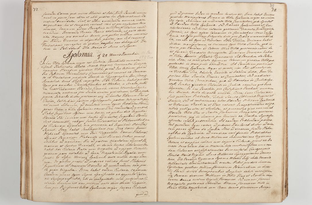 Zdjęcie nr 46 dla obiektu archiwalnego: Acta visitationis decanatus Proszoviensis et Vitoviensis vigore instrumenti delegationis a R. D. Andrea Stanislao Kostka in Załuskie Załuski, episcopo Cracoviensi, duce Severiae - emanati in persona R. D. Mathiae Josephi a Łubna Łubiński, canonici cathedralis et consistorii generalis Cracoviensis iudicis surrogati, praepositi Ressoviensis a. D. 1747 factae